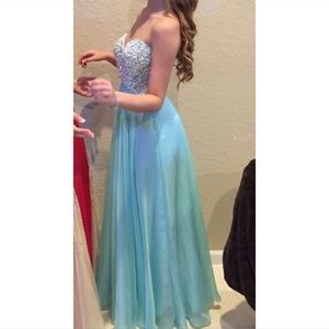 Blue prom dress